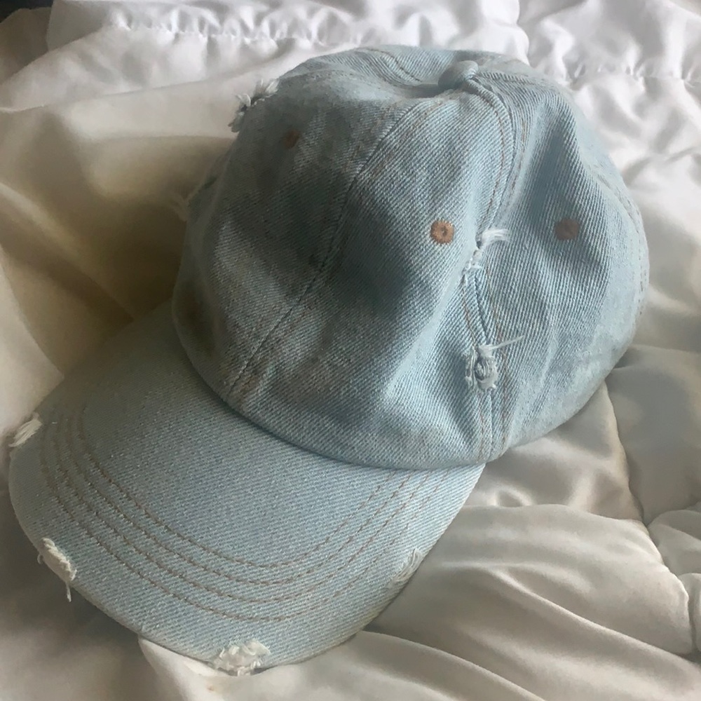 Distressed Denim Hat